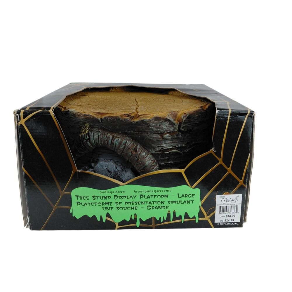 Lemax 74638 Spooky Hollow Tree Trunk Platform Display 2007 Retired Original Box